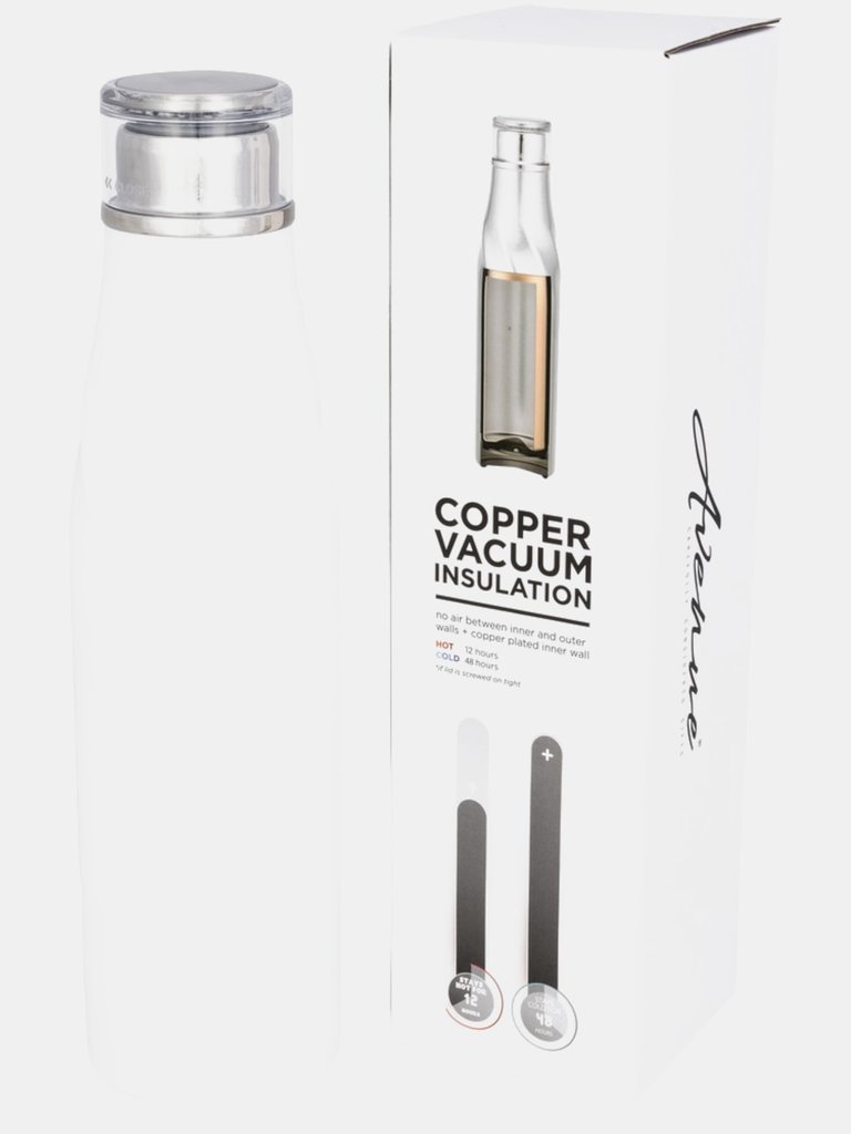 Avenue Hugo Auto Seal Copper Vacuum Insulated Bottle (White) (One Size) - White