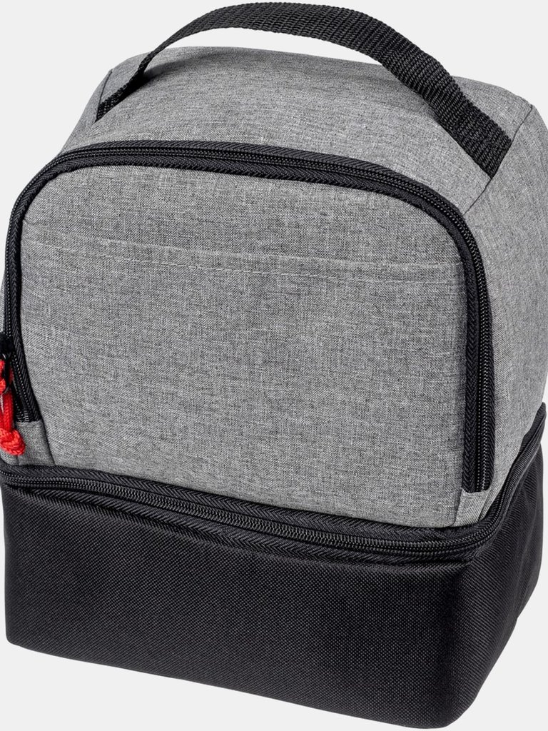 Dual Cube Lunch Cooler Bag (Solid Black/Graphite) (One Size) - Solid Black/Graphite