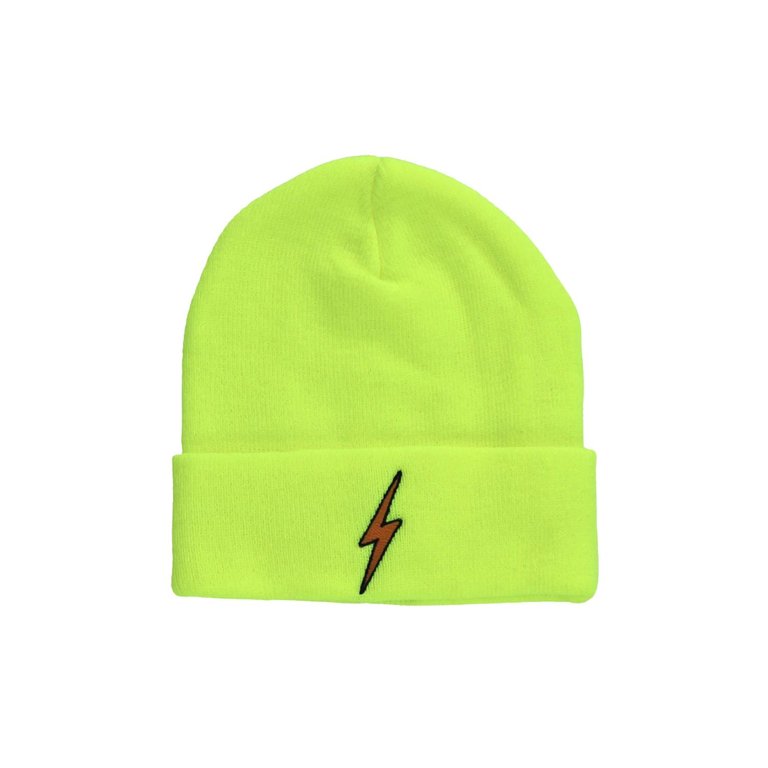 Bolt Beanie - Neon Yellow