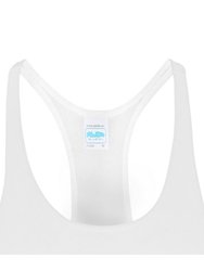 AWDis Just Cool Mens Plain Muscle Sports/Gym Vest Top (Arctic White)