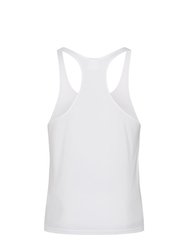 AWDis Just Cool Mens Plain Muscle Sports/Gym Vest Top (Arctic White)