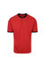 AWDis Just Cool Mens Stand Collar Sports Polo (Fire Red/Jet Black) - Fire Red/Jet Black