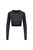 AWDis Just Cool Womens/Ladies Girlie Long-Sleeve Crop Top (Black Slate Melange) - Black Slate Melange