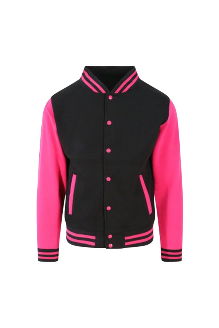 Neon Pink Varsity Jacket