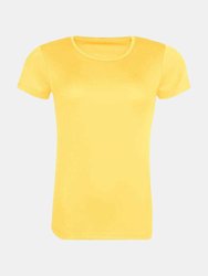 Awdis Womens/Ladies Cool Recycled T-Shirt - Sun yellow