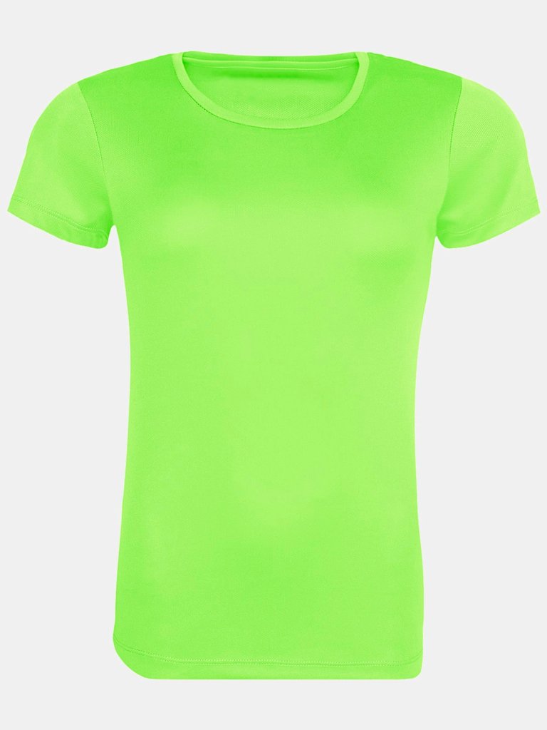 Awdis Womens/Ladies Cool Recycled T-Shirt - Electric Green