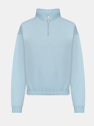 Awdis Womens/Ladies Just Hoods Crop Sweatshirt - Sky Blue