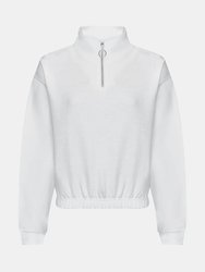 Awdis Womens/Ladies Just Hoods Crop Sweatshirt - Arctic White