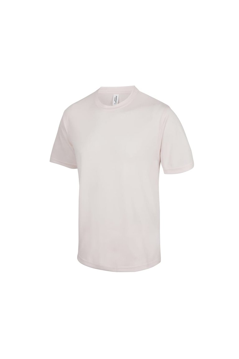 Just Cool Mens Performance Plain T-Shirt (Blush) - Blush