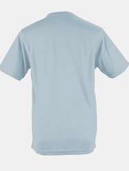 Just Cool Mens Performance Plain T-Shirt (Sky Blue)