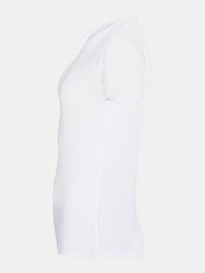 Just Cool Womens/Ladies Sports Plain T-Shirt - Arctic White