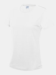 Just Cool Womens/Ladies Sports Plain T-Shirt - Arctic White - Arctic White