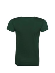 Just Cool Womens/Ladies Sports Plain T-Shirt (Bottle Green)
