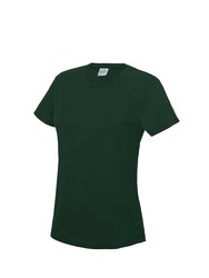 Just Cool Womens/Ladies Sports Plain T-Shirt (Bottle Green) - Bottle Green