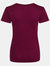 Just Cool Womens/Ladies Sports Plain T-Shirt (Burgundy)