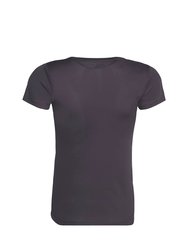 Just Cool Womens/Ladies Sports Plain T-Shirt (Charcoal)