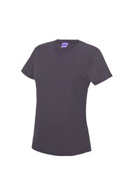 Just Cool Womens/Ladies Sports Plain T-Shirt (Charcoal) - Charcoal