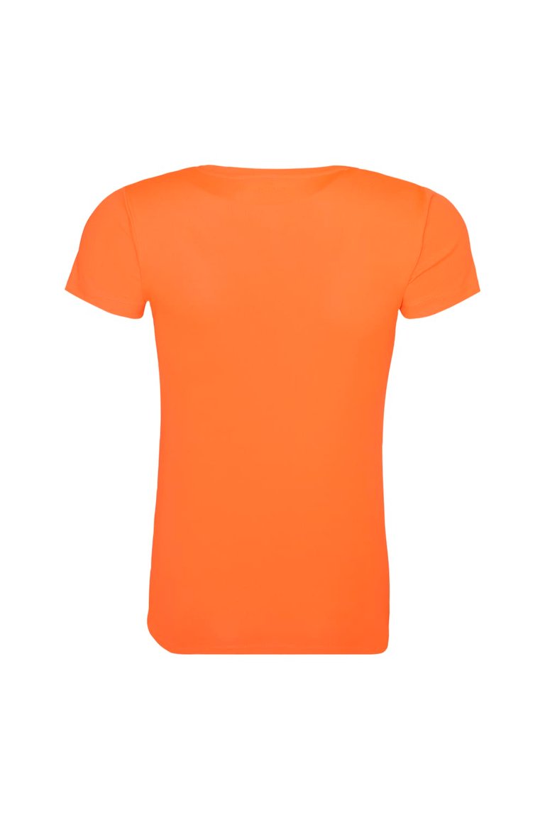 Just Cool Womens/Ladies Sports Plain T-Shirt - Electric Orange