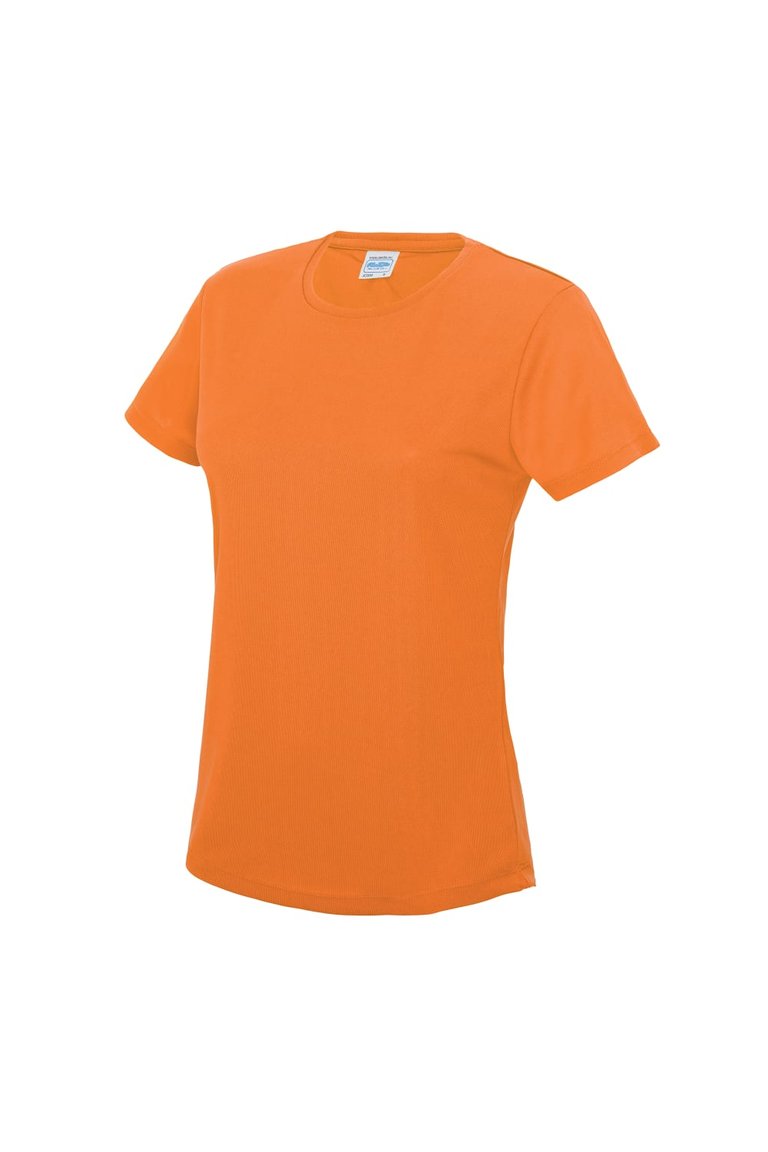 Just Cool Womens/Ladies Sports Plain T-Shirt - Electric Orange - Electric Orange