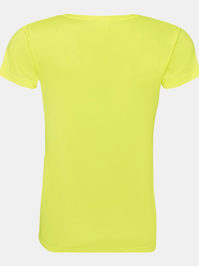 Just Cool Womens/Ladies Sports Plain T-Shirt (Electric Yellow)