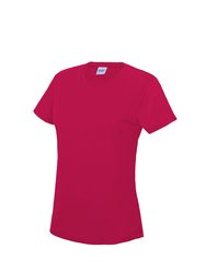 Just Cool Womens/Ladies Sports Plain T-Shirt - Hot Pink - Hot Pink