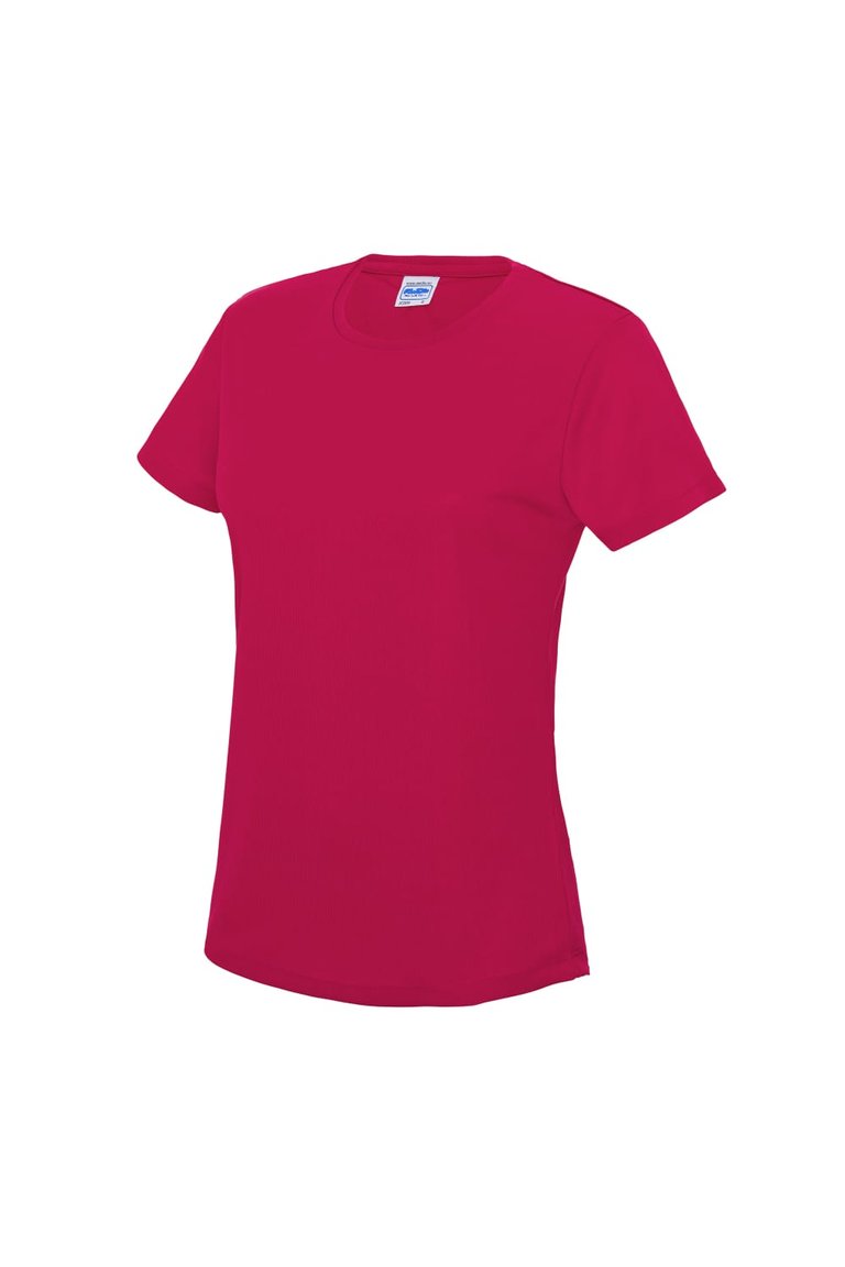 Just Cool Womens/Ladies Sports Plain T-Shirt - Hot Pink - Hot Pink