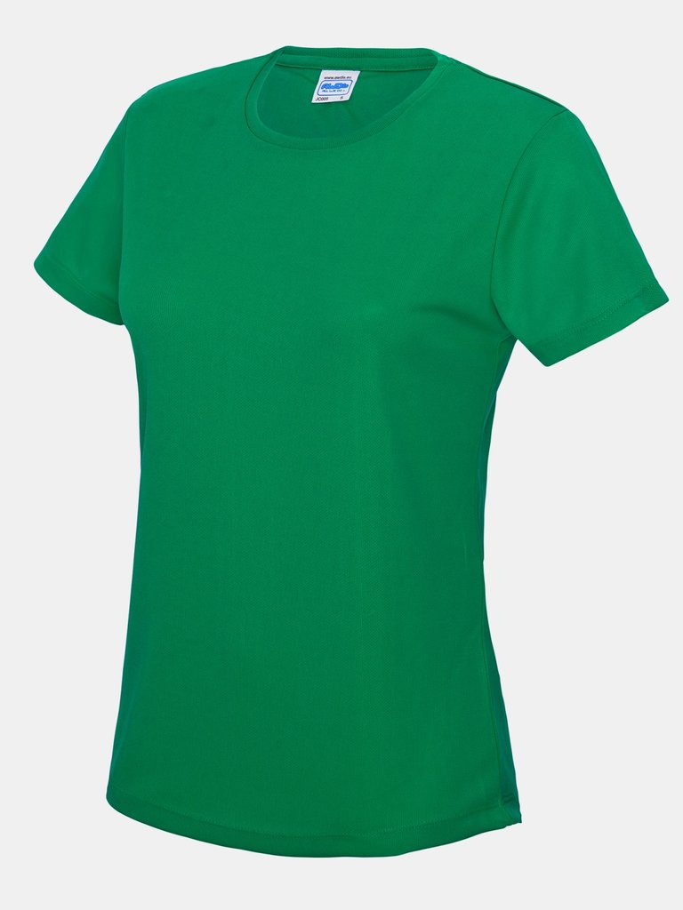 Just Cool Womens/Ladies Sports Plain T-Shirt - Kelly Green - Kelly Green