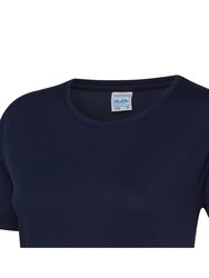 Just Cool Womens/Ladies Sports Plain T-Shirt (Oxford Navy)