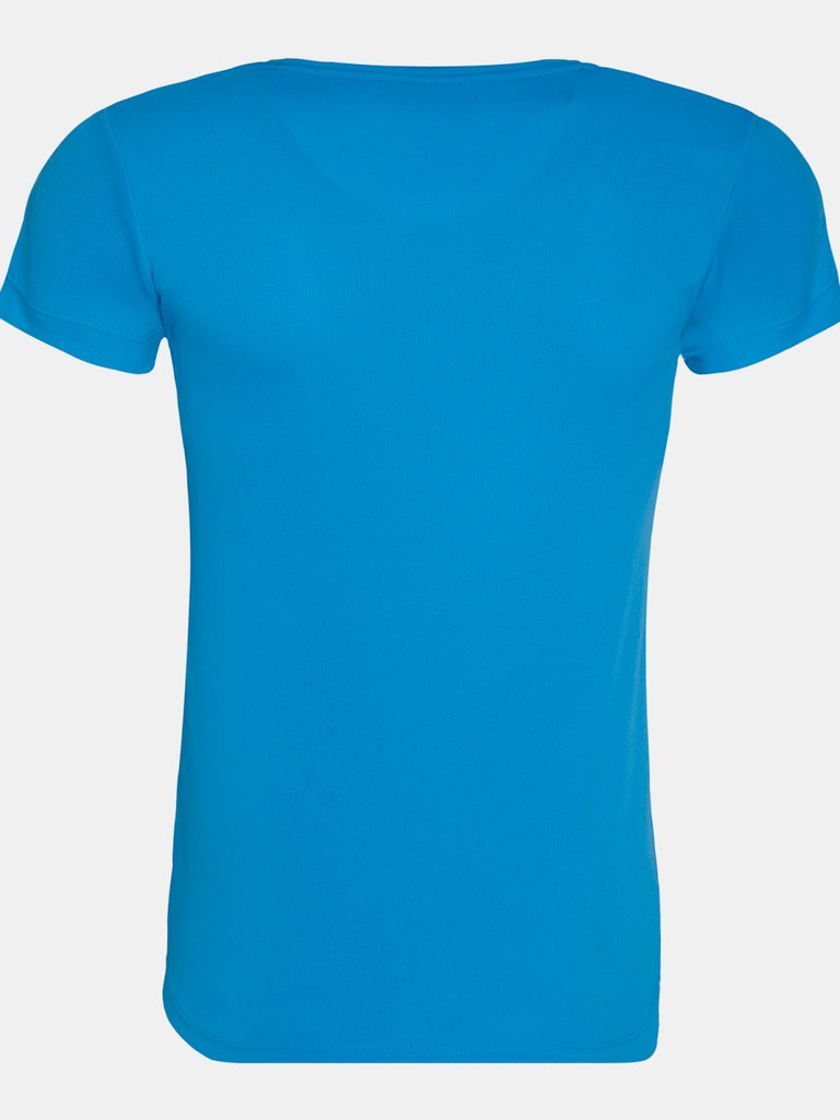 Just Cool Womens/Ladies Sports Plain T-Shirt (Sapphire Blue)