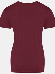 AWDis Just Ts Womens/Ladies The 100 Girlie T-Shirt (Burgundy)
