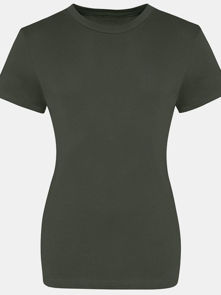 AWDis Just Ts Womens/Ladies The 100 Girlie T-Shirt (Combat Green) - Combat Green
