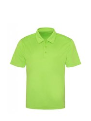 Mens Plain Sports Polo Shirt - Electric Green - Electric Green