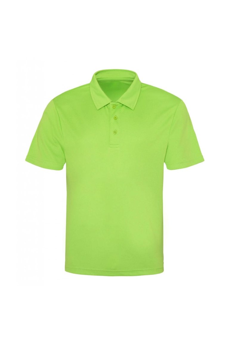 Mens Plain Sports Polo Shirt - Electric Green - Electric Green