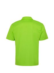 Mens Plain Sports Polo Shirt - Electric Green