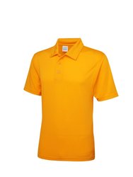 Mens Plain Sports Polo Shirt - Gold - Gold