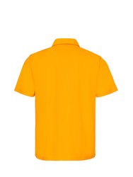 Mens Plain Sports Polo Shirt - Gold