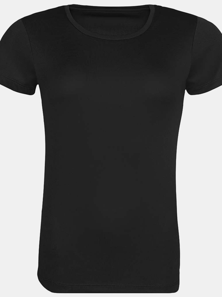 Womens Cool Recycled T-Shirt - Black - Black