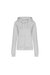 Womens/Ladies College Heather Full Zip Hoodie - Heather Grey