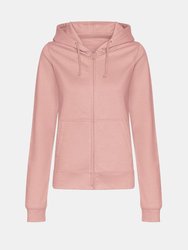 Womens/Ladies College Hoodie - Dusty Pink - Dusty Pink