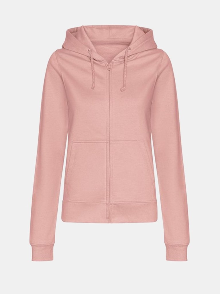 Womens/Ladies College Hoodie - Dusty Pink - Dusty Pink