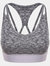 Womens/Ladies Girlie Cross Back Crop Top - Gray Melange