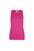 Womens/Ladies Girlie Smooth Sports Vest - Hot Pink - Hot Pink