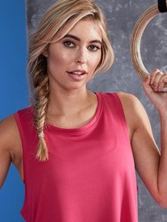 Womens/Ladies Girlie Smooth Sports Vest - Hot Pink