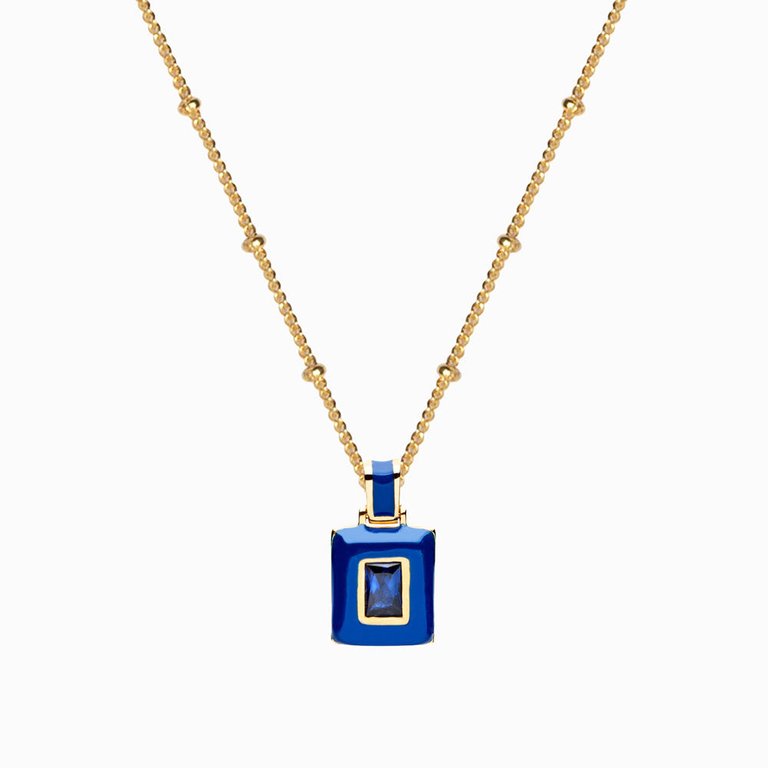 14K Yellow Gold Vermeil Indigo Aura Necklace - Indigo