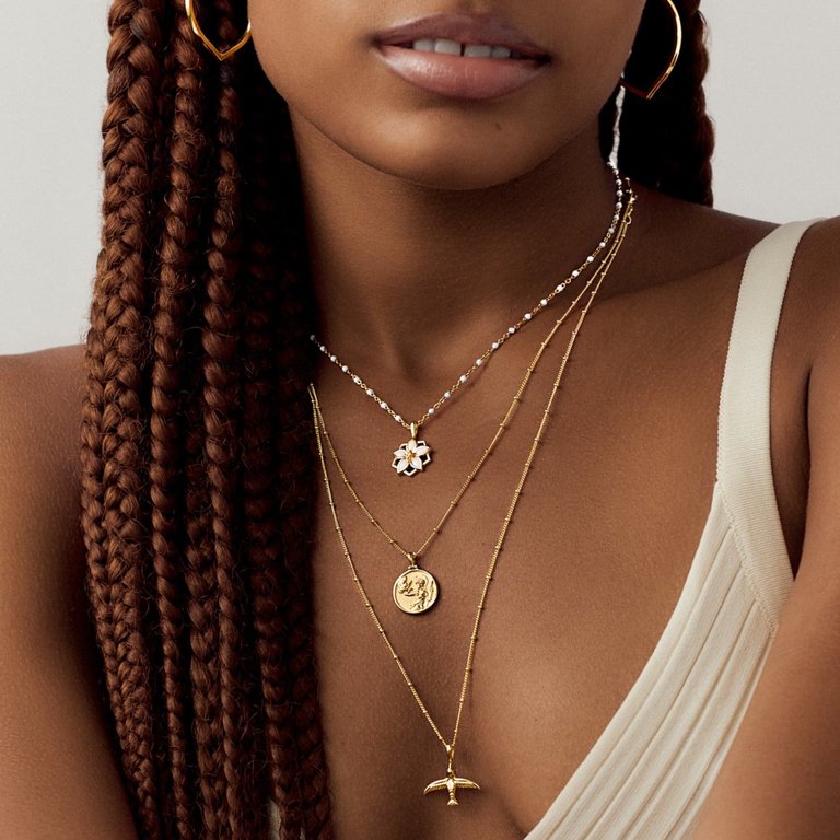 14k Yellow Gold Vermeil Mini Athena Necklace