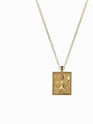 14k Yellow Gold Vermeil Mini Oshun Tablet Necklace - Gold Vermeil