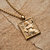 14k Yellow Gold Vermeil Mini Oshun Tablet Necklace