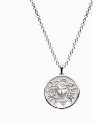 925 Sterling Silver Medusa Necklace - Silver