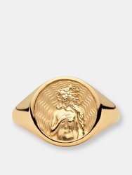 Aphrodite Signet Ring - Gold
