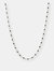 Black Beaded Enamel Necklace - Black Beaded